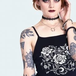 Apparel JAWBREAKER ROSE VINE THIGH-SLIT DRESS