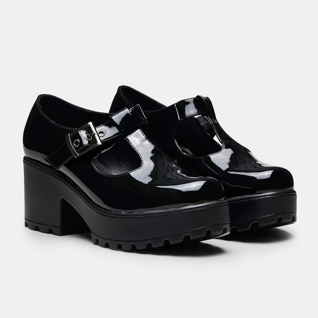 Koi Footwear KOI SAI MARY JANES BLACK PATENT