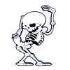 None SASSY SKELETON ENAMEL PIN