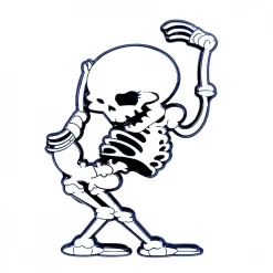 None SASSY SKELETON ENAMEL PIN