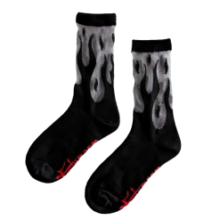 What's New ECTOGASM SHEER FLAME SOCKS BLACK
