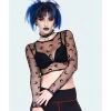 JAWBREAKER SHEER MOON MESH CROP TOP