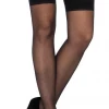 None CLASSIC SHEER THIGH HIGH STOCKINGS BLACK Accessories