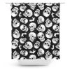 SOURPUSS ANATOMICAL SKULLS SHOWER CURTAIN