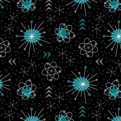 SOURPUSS ATOMICA SHOWER CURTAIN Haunted Homewares