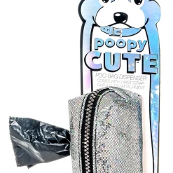 None Lifestyle POOPYCUTE DOG BAG SILVER GLITTER