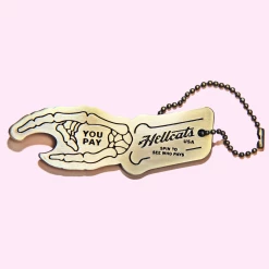 HELLCATS USA SKELETON HAND SPIN KEYCHAIN
