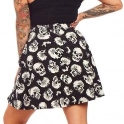 SOURPUSS SKULL DUGGERY SKATER SKIRT