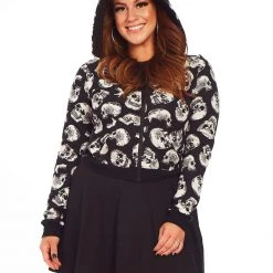 SOURPUSS SKULL DUGGERY CROPPED HOODIE Shop Sour+Plus