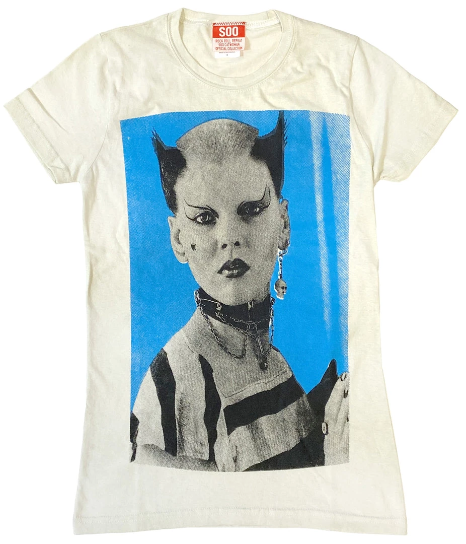 ROCK ROLL REPEAT SOO CATWOMAN TEE Apparel