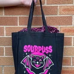 SOURPUSS JINX BAT TOTE BAG