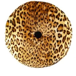 SOURPUSS VELVET LEOPARD ROUND PILLOW Haunted Homewares