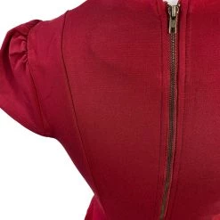 SOURPUSS STUD COLLAR DRESS RED