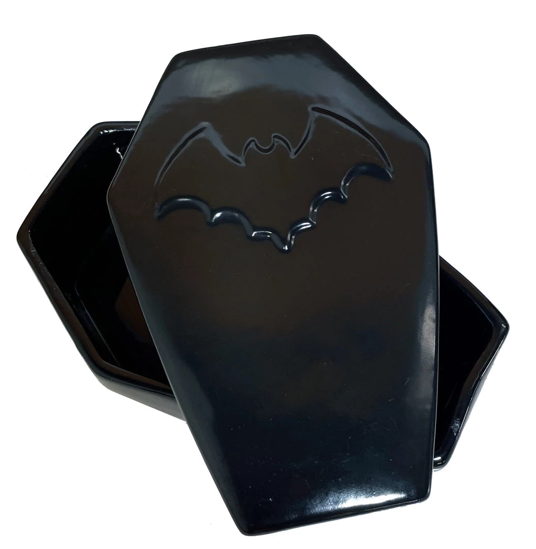 SOURPUSS COFFIN STASH BOX BLACK Haunted Homewares