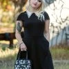 Shop Sour+Plus SOURPUSS STUD COLLAR DRESS BLK