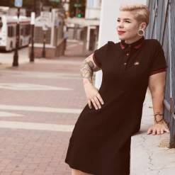 Shop Sour+Plus SOURPUSS RED ROSE POLO DRESS