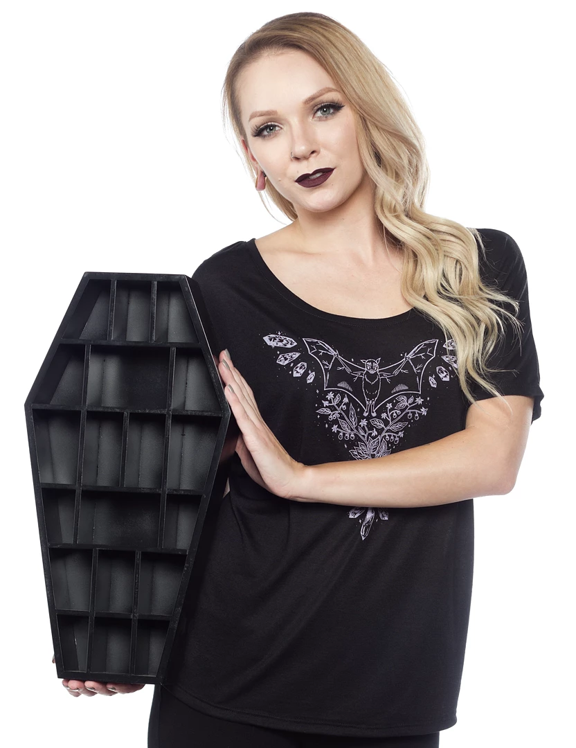 SOURPUSS COFFIN CURIO SHELF