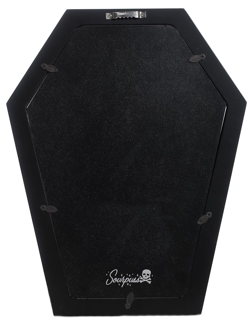 Haunted Homewares SOURPUSS COFFIN MIRROR BLACK