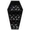 Haunted Homewares SOURPUSS BAT PRINT COFFIN SHELF