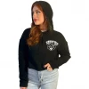 SOURPUSS JINX CAT CROPPED PULLOVER HOODIE