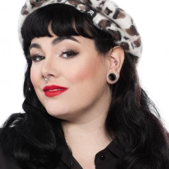 SOURPUSS LEOPARD FUR BERET