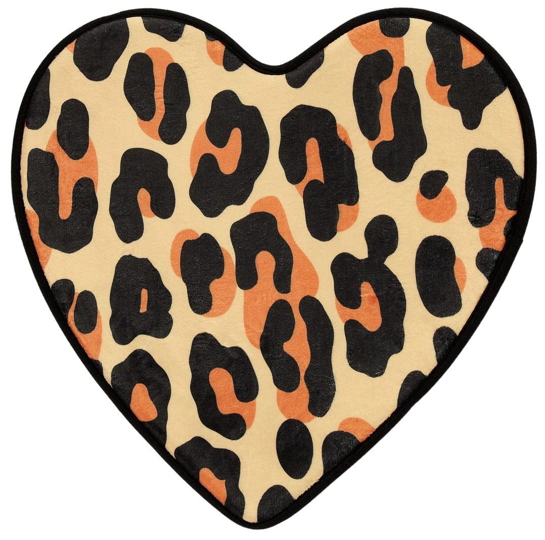 SOURPUSS LEOPARD HEART BATH MAT Haunted Homewares