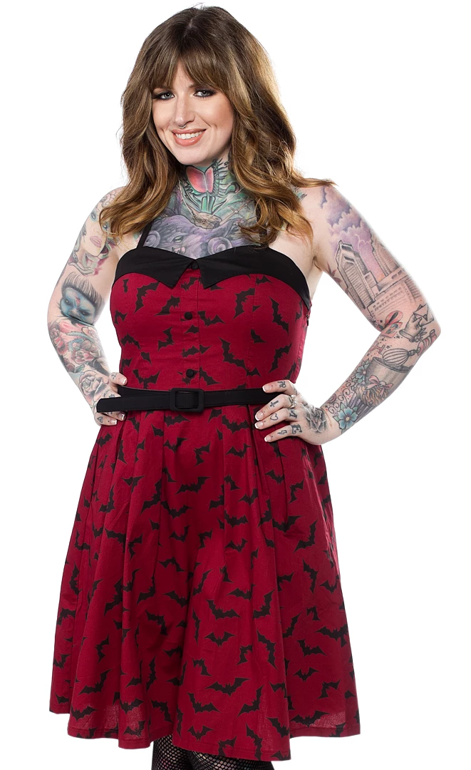 SOURPUSS LUNA BATS SPOOKSVILLE DRESS