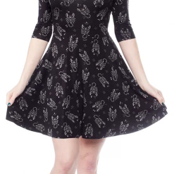 Shop Sour+Plus SOURPUSS SCORPION 3/4 SLEEVE SKATER DRESS