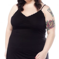 Back In Stock SOURPUSS SLIP DRESS BLACK