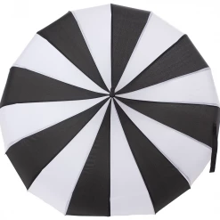 Ghouls Just Wanna Have Sun SOURPUSS PAGODA UMBRELLA BLACK/WHITE