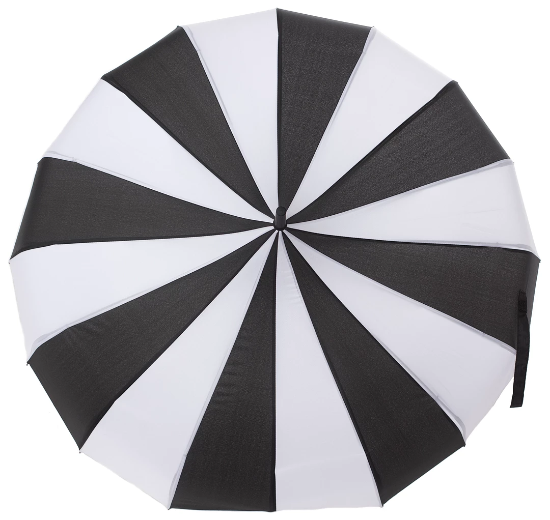Ghouls Just Wanna Have Sun SOURPUSS PAGODA UMBRELLA BLACK/WHITE