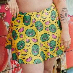 What's New SOURPUSS SPOOKY MELONS SWIM SKIRT