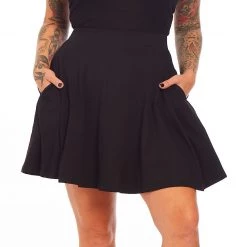 Shop Sour+Plus SOURPUSS SKATER SKIRT BLACK