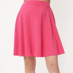 SMAK PARLOUR SWEET TALK FLARE SKIRT HOT PINK