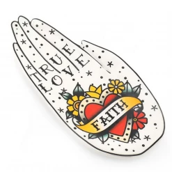 None Homewares TATTOO HAND TRINKET DISH HEART
