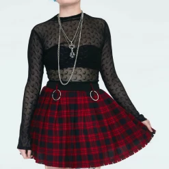 JAWBREAKER TEEN SPIRIT RED & BLACK PLAID SKIRT Apparel