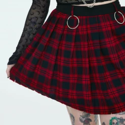 JAWBREAKER TEEN SPIRIT RED & BLACK PLAID SKIRT Apparel