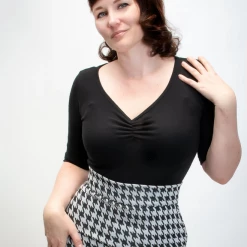 HEART OF HAUTE TERRI SWEATER TOP BLACK Shop Sour+Plus