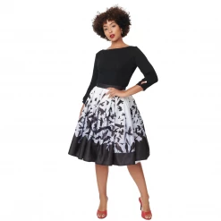 UNIQUE VINTAGE X HITCHCOCK THE BIRDS SWING SKIRT