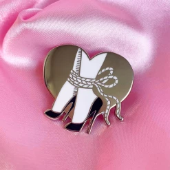 BOBBY PINS CO. TIED FEET ENAMEL PIN