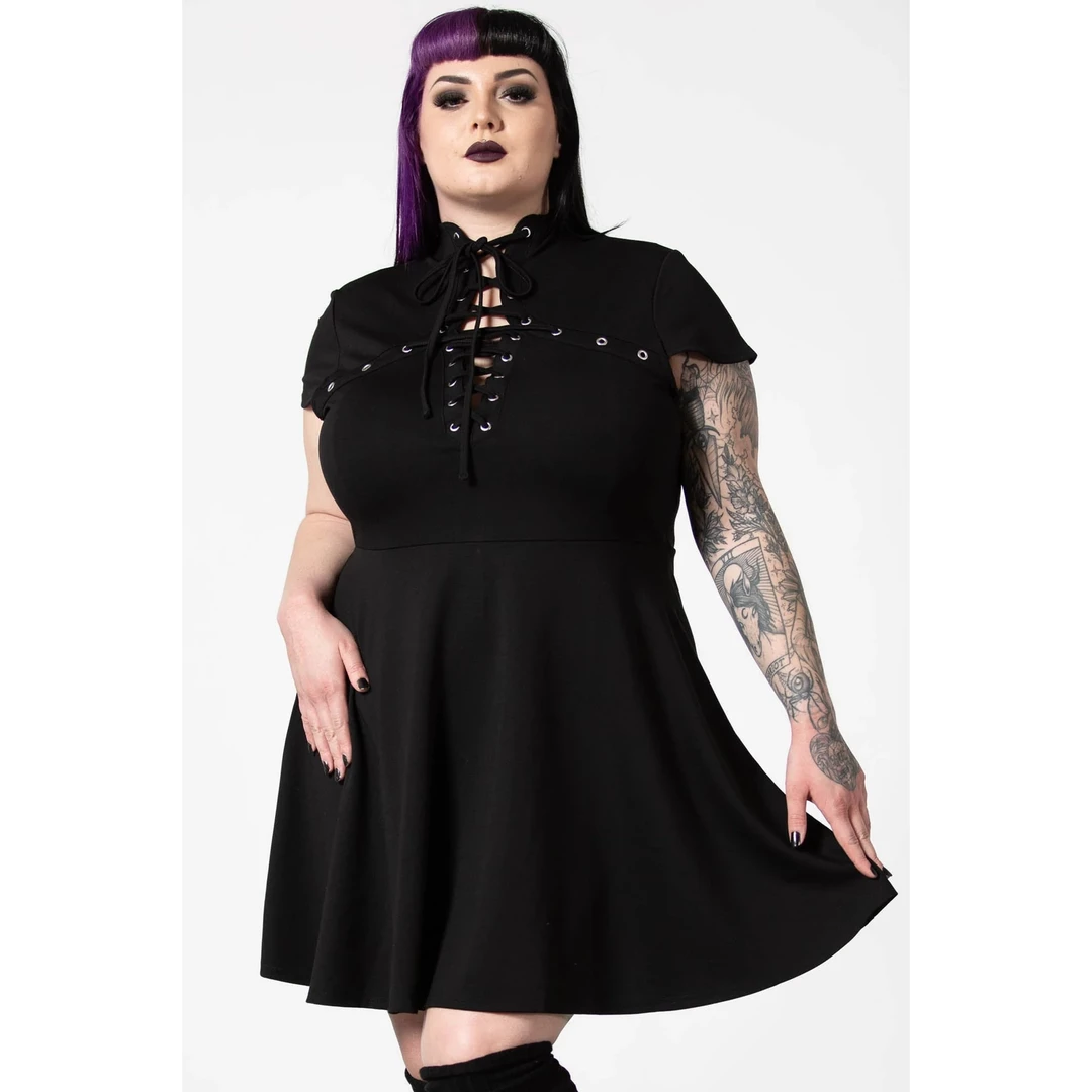 Shop Sour+Plus KILLSTAR TIED UP SKATER DRESS