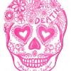 None BLACKBIRD LETTERPRESS TIL DEATH SUGAR SKULL GREETING CARD Lifestyle