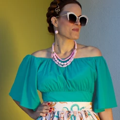 OBLONG BOX SHOP VICTORIA TOP TURQUOISE Shop Sour+Plus