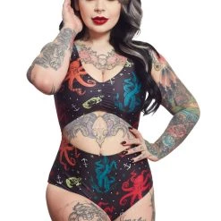 SOURPUSS UNDER THE SEA MONOKINI Ghouls Just Wanna Have Sun