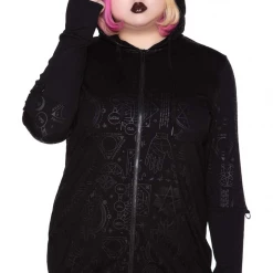 Shop Sour+Plus KILLSTAR UNHOLY SABBATH LONGLINE HOODIE