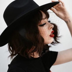 LIVELY GHOSTS VEILED HAT BLACK What's New