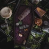 What's New LIVELY GHOSTS VELVET COFFIN TRINKET TRAY PURPLE