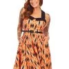 SOURPUSS DIAMONDS VERONICA DRESS ORANGE Shop Sour+Plus