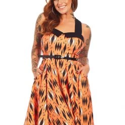 SOURPUSS DIAMONDS VERONICA DRESS ORANGE Shop Sour+Plus