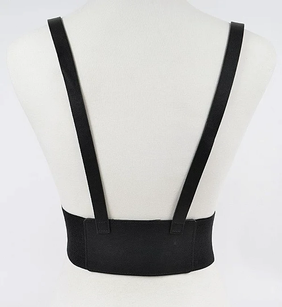 None WESTERN MULTI BUCKLE HARNESS BLACK/SLVR